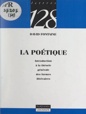 cover image of La poétique